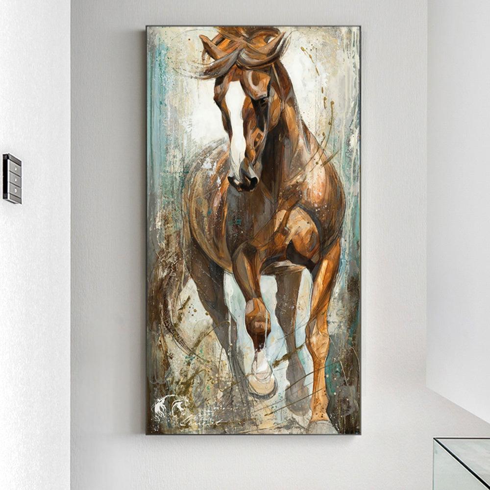 Horse Canvas Oil Painting - Modern Animal Wall Art Decor for Living Room and Bedroom - Pacisia