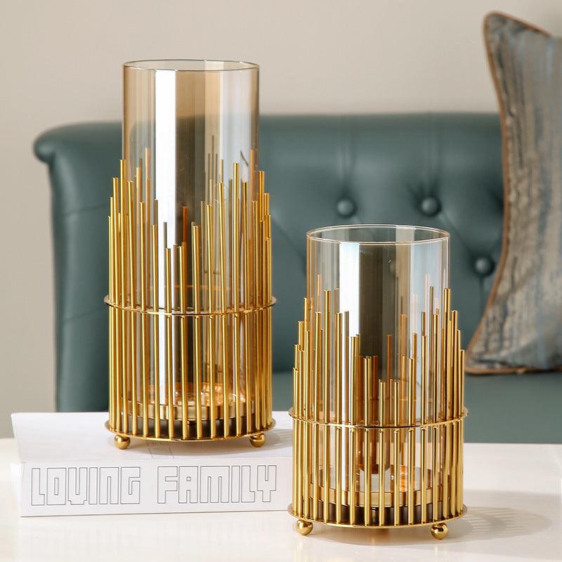 Household European Style Simple Metal Glass Vase - Pacisia