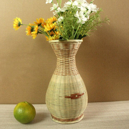 Household Fashion Handmade Bamboo Vase Simple Ornament - Pacisia