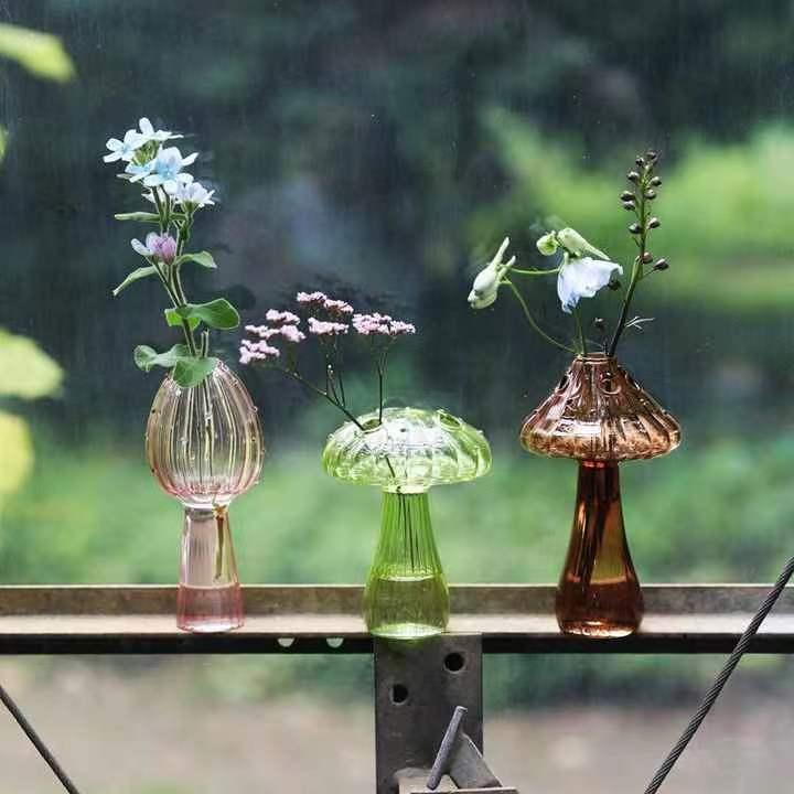 Household Glass Mushroom Vase Aromatherapy Bottle - Pacisia