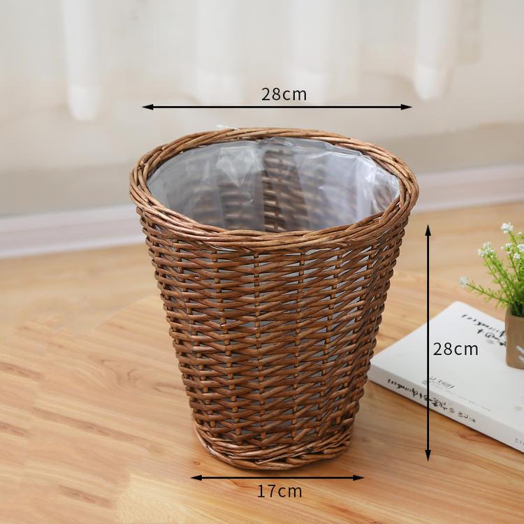Household Living Room Storage Rattan Trash Can - Pacisia