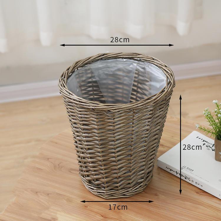 Household Living Room Storage Rattan Trash Can - Pacisia