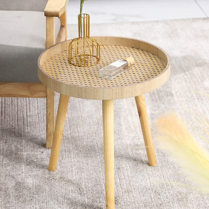 Household Rattan Retro Living Room Round Coffee Table - Pacisia