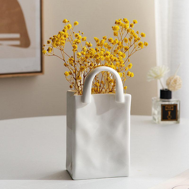 Household Simple Ceramic Dried Flower Vase Decoration - Pacisia