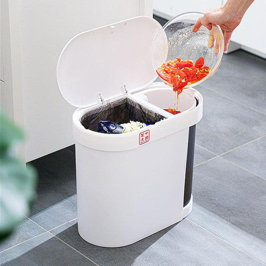 Household Tea Separation Trash Can With Lid - Pacisia