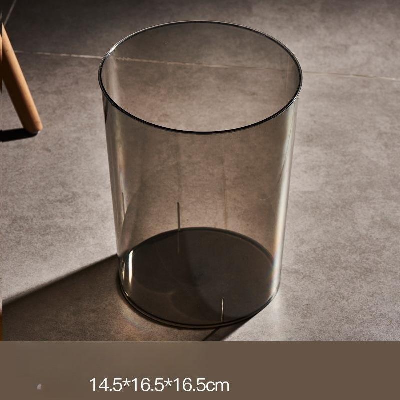 Household Transparent Trash Bin Bedroom Uncovered - Pacisia