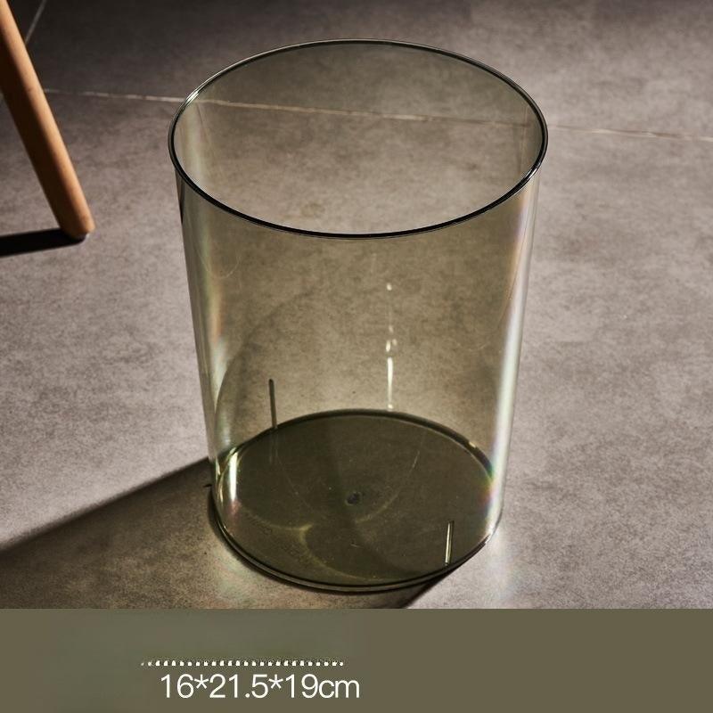 Household Transparent Trash Bin Bedroom Uncovered - Pacisia