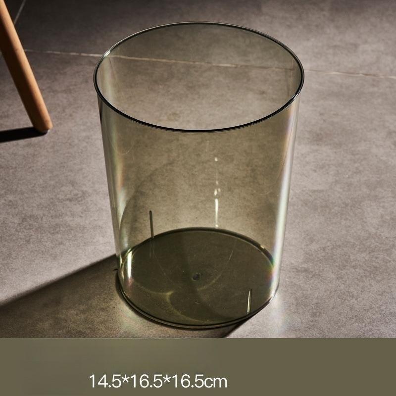 Household Transparent Trash Bin Bedroom Uncovered - Pacisia