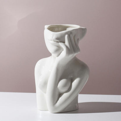 Human Body Shape Ceramic Vase - Pacisia