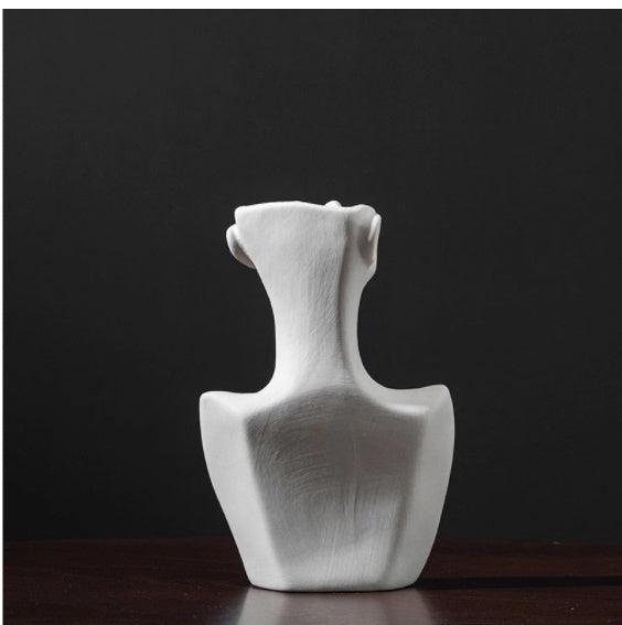 Human Face Ceramic Vase Floral Ornaments Home Decorations - Pacisia