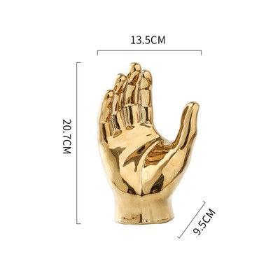 Human Palm Art Ceramic Artifact Small Ornaments Dried Flower Arrangement Flower Vase - Pacisia