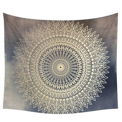 Indian Mandala Tapestry Green Blue Flower Beautiful Wall Art Tapestry 210x150cm Bedspread Beach Towel Yoga Blanket Table Cloth - Pacisia