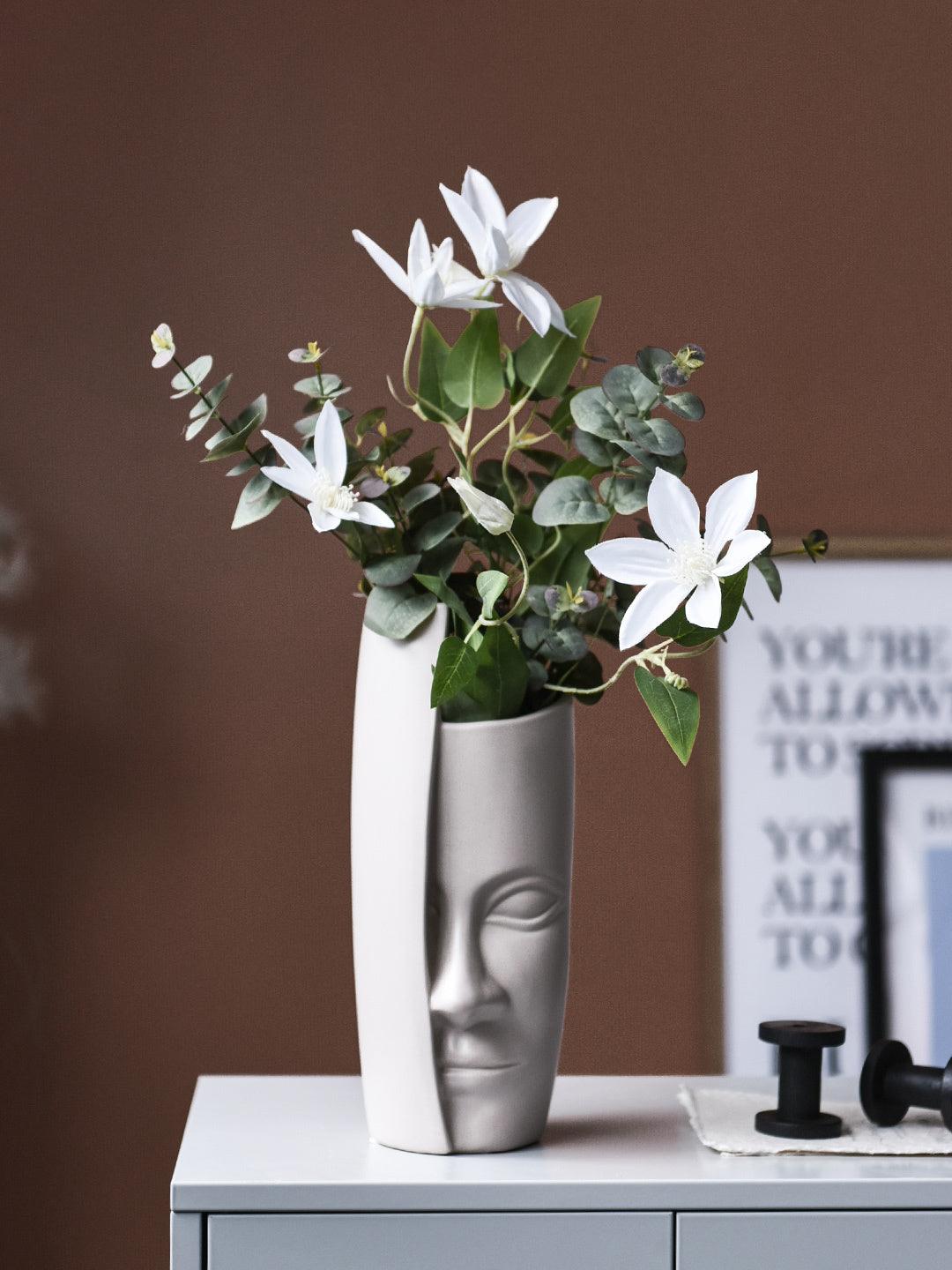 Individual ceramic face art vase decoration - Pacisia