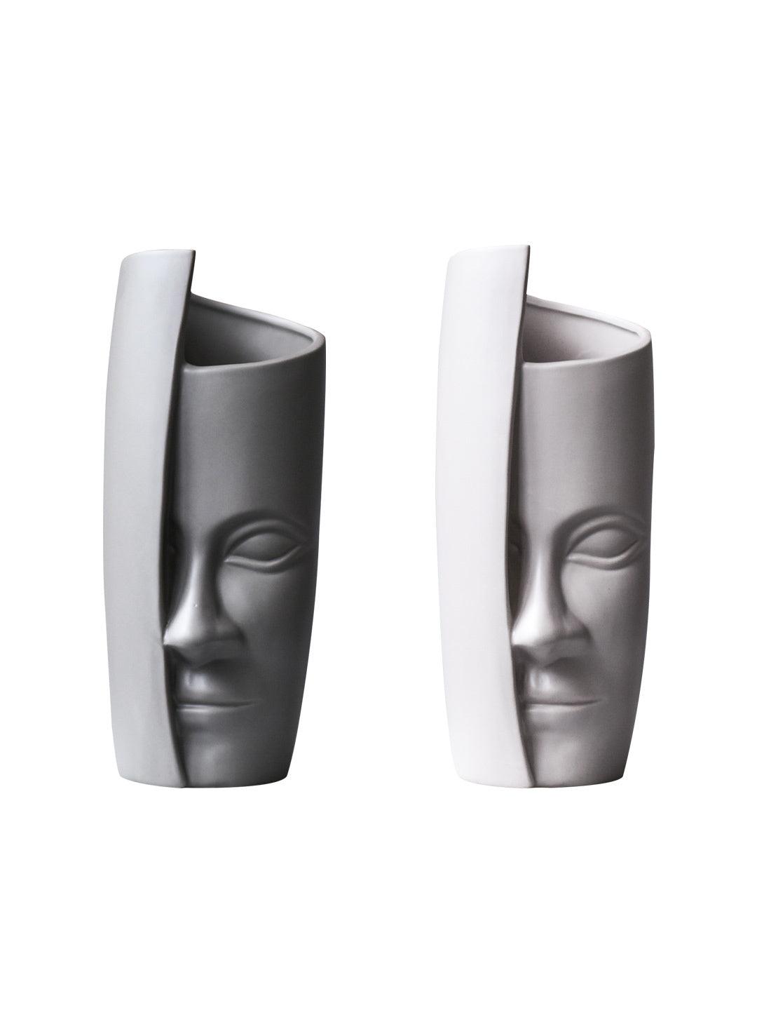 Individual ceramic face art vase decoration - Pacisia