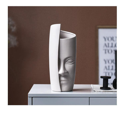 Individual ceramic face art vase decoration - Pacisia