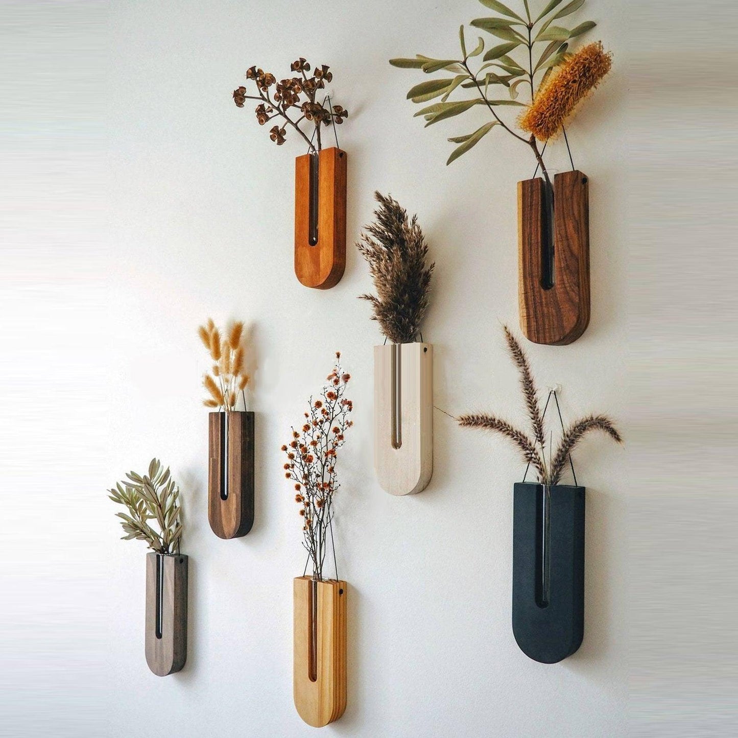 Indoor Wall Hanging Planter Wooden Vase - Pacisia