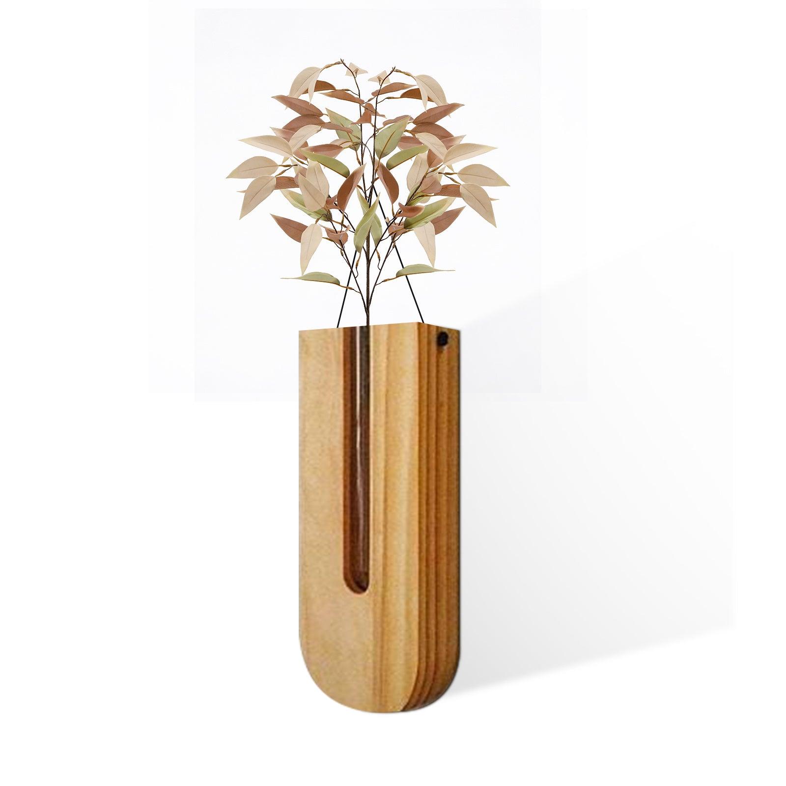 Indoor Wall Hanging Planter Wooden Vase - Pacisia