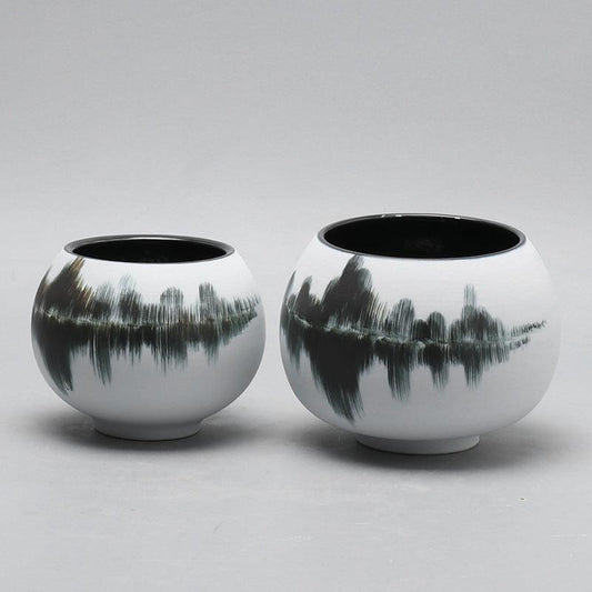 Ink Painting Ceramic Vase Model Room Living Room - Pacisia