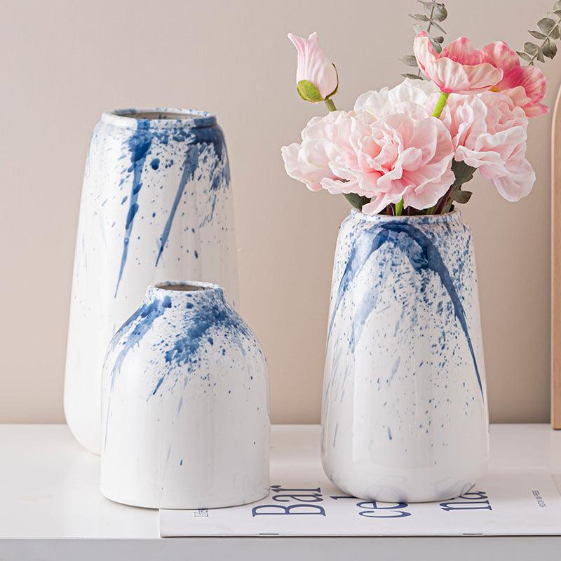 Ink Splashing Ceramic Vase Living Room Decoration Ornaments - Pacisia
