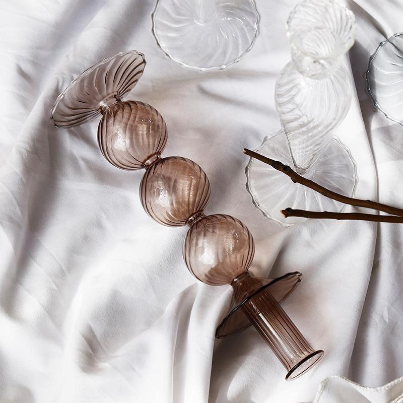 Ins Home Decoration Glass Candle Holder Vase Props - Pacisia