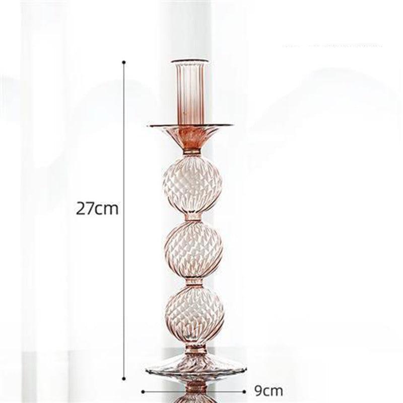 Ins Home Decoration Glass Candle Holder Vase Props - Pacisia