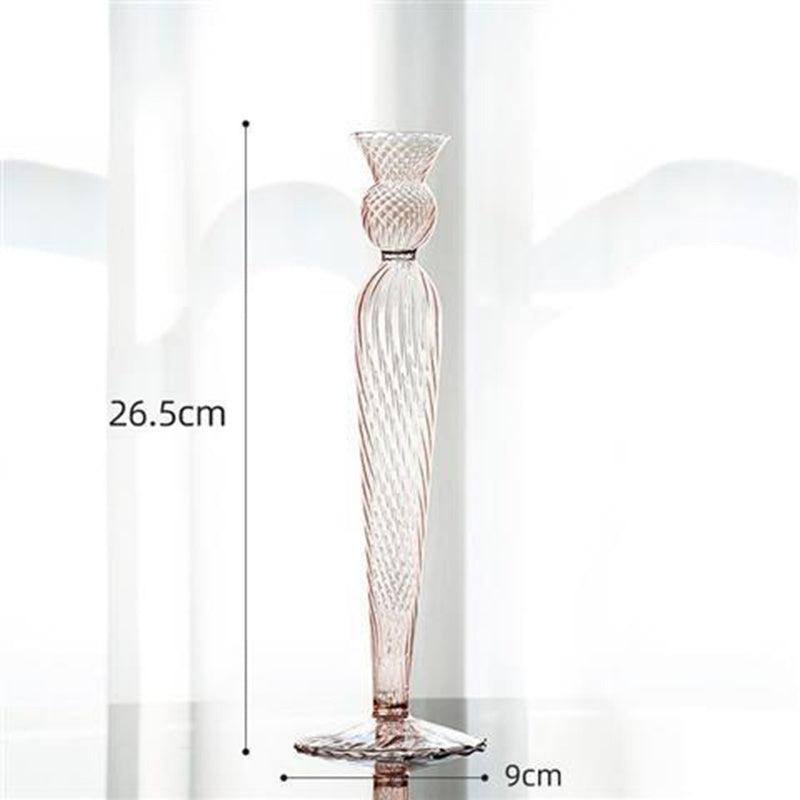 Ins Home Decoration Glass Candle Holder Vase Props - Pacisia