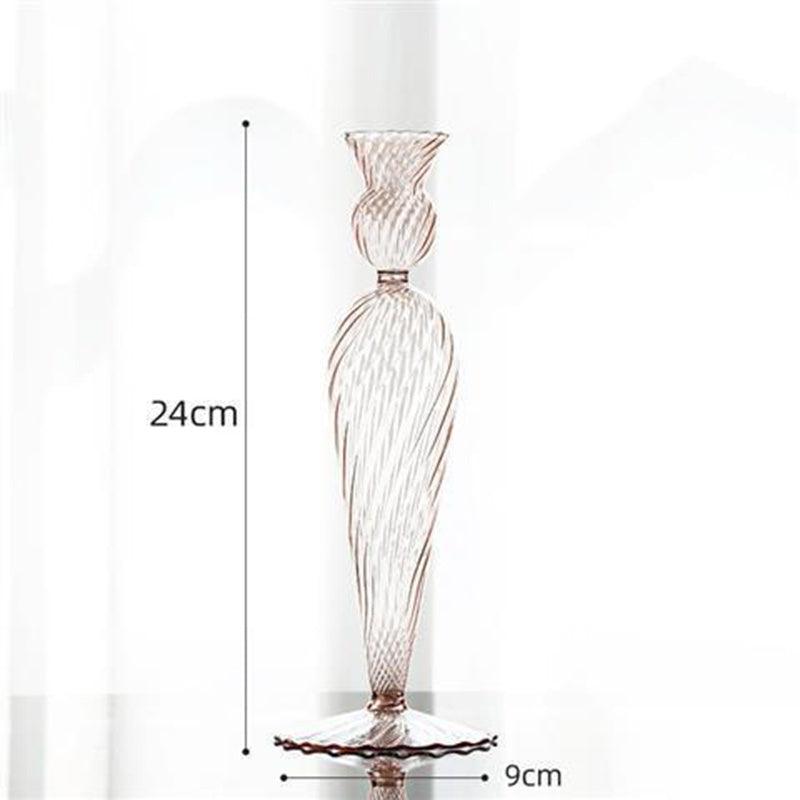 Ins Home Decoration Glass Candle Holder Vase Props - Pacisia