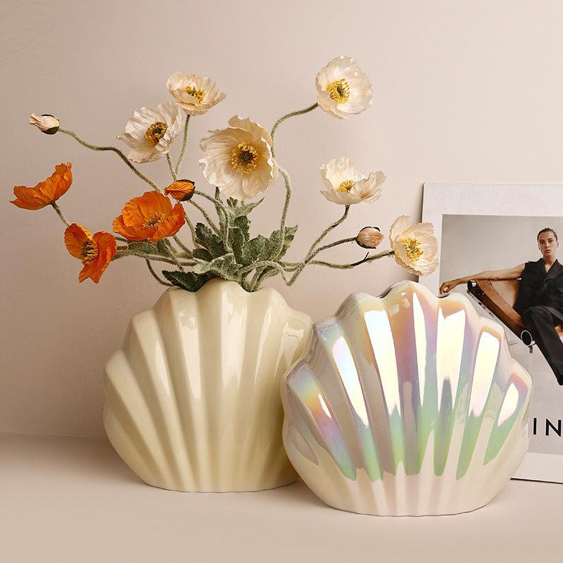 Ins Wind Shell Ceramic Vase Ornaments - Pacisia