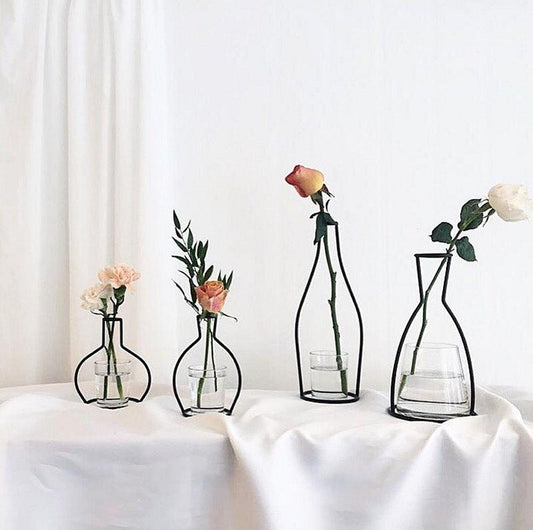 Ins Wire Vase Flower Arrangement Wrought Iron Nordic Creative Ornaments - Pacisia