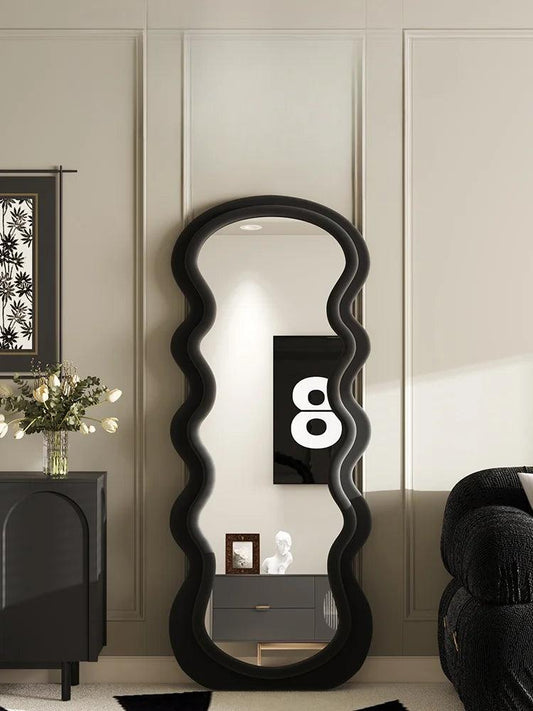 Internet celebrity wave mirror household bedroom full body mirror French retro dressing mirror Alien bedroom wall hanging - Pacisia