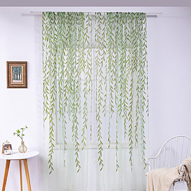 Inverted Willow Wicker Offset Printing Curtains Printing Window Screens Living Room Balcony Window Screens - Pacisia