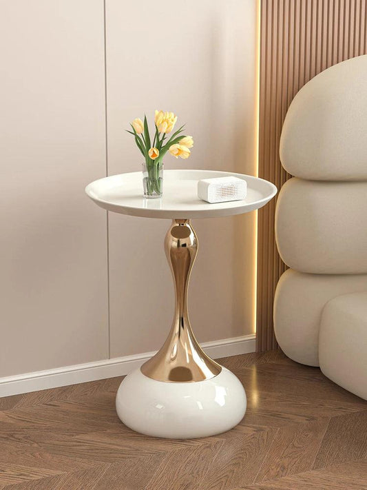 Iron Art Coffee Table, Cream Style Furniture, Living Room Sofa Side Table, Bedroom Bedside Storage Rack, Light Luxury Simplicity - Pacisia