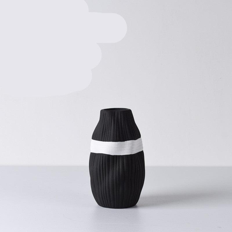 Irregular Bottle Mouth Ceramic Vase Flower Arranging Device - Pacisia