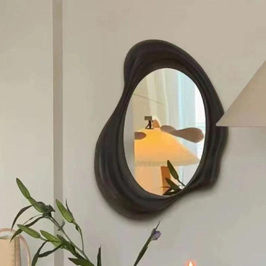 Irregular Nordic Decorative Mirrors Bath Girls Wavy Aesthetic Decorative Mirrors Bedroom Miroir Murale Home Decorate Accessorie - Pacisia