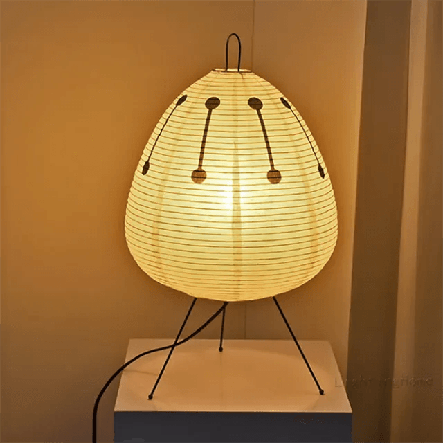 Japanese Design Akari Wabi-sabi Yong Table Lamp Printed Rice Paper Lamp Bedroom Desktop Decoration Table Lamp Drop Shipping - Pacisia