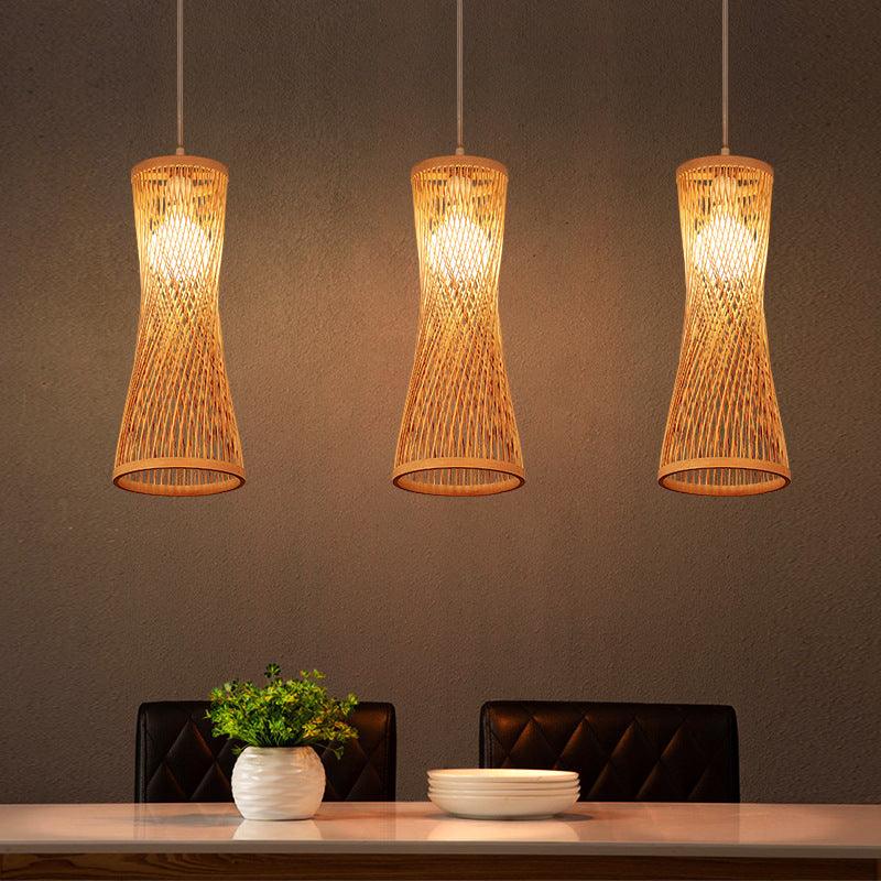 Japanese New Chinese Style Bamboo Bamboo Artwork Chandelier - Pacisia