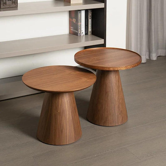 JOYLIVE Solid Wood Round Table Vintage Coffee Table Sofa Side Table Japanese Style Home Decoration 2022 New Dropshipping - Pacisia
