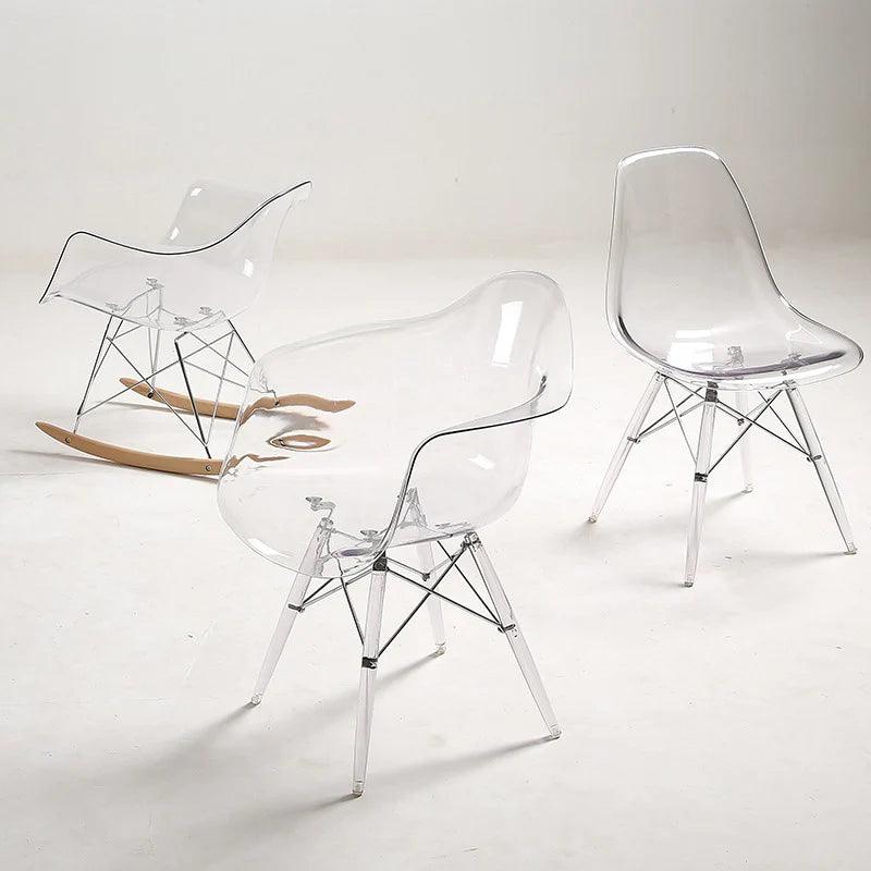 Joylove PC Chair Fashion Simple Transparent Plastic Chair Dining Chair Simple Creative Personality Dining Chair Coffee Chair - Pacisia