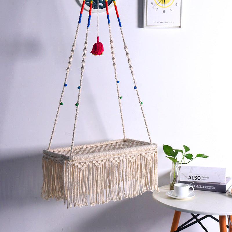 Lace Cat Bed Swing Tapestry Pet Bed Cotton Rope Swing Chair - Pacisia