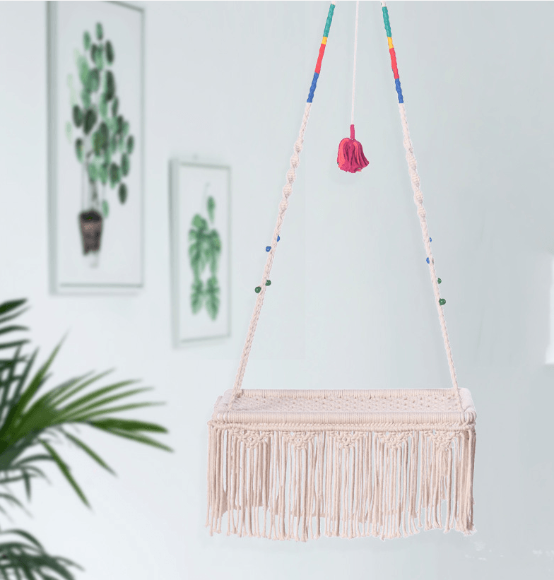 Lace Cat Bed Swing Tapestry Pet Bed Cotton Rope Swing Chair - Pacisia