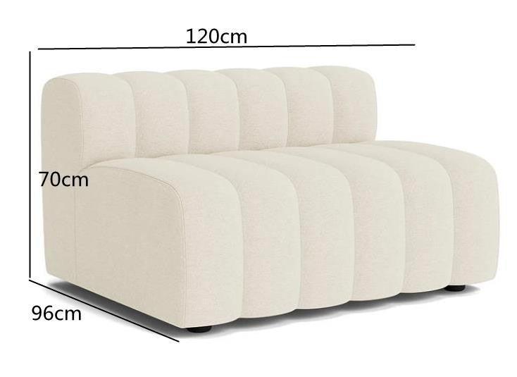 Lamb Velvet Curved Sofa - Pacisia