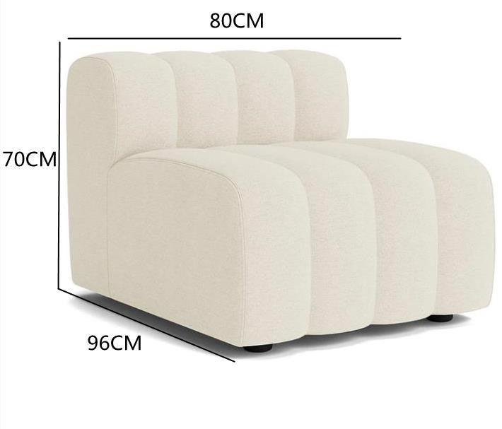 Lamb Velvet Curved Sofa - Pacisia