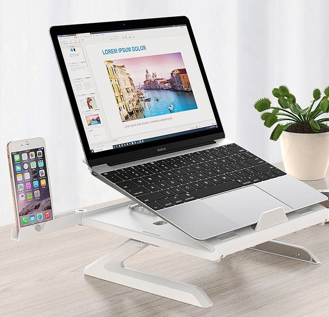 Laptop Stand Adjustable Notebook Riser Aluminium Foldable Portable Computer Stand for Desk - Pacisia