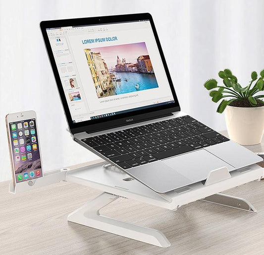 Laptop Stand Adjustable Notebook Riser Aluminium Foldable Portable Computer Stand for Desk - Pacisia