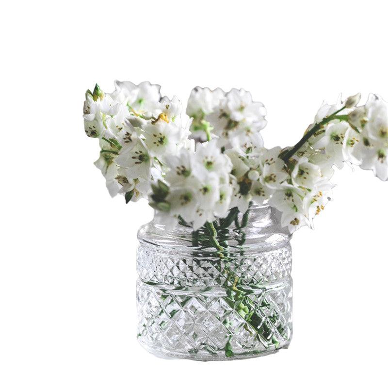 Large Mouth Glass Vase Table Top Flowers Green Planter - Pacisia
