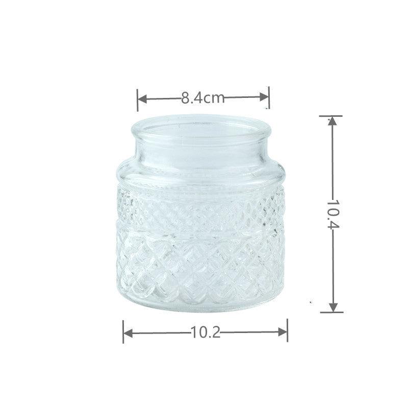 Large Mouth Glass Vase Table Top Flowers Green Planter - Pacisia