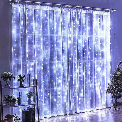 3x3/4x3/6x3m LED Curtain String Lights Christmas Garland Fairy Light Festoon Led Light Wedding Home Bedroom Decoration Lighting - Pacisia