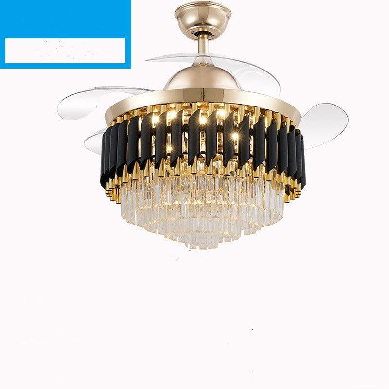 LED Frequency Conversion Fan Light Crystal Chandelier - Pacisia