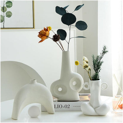 Light Luxury Art Style Ceramic Vase Ornaments - Pacisia