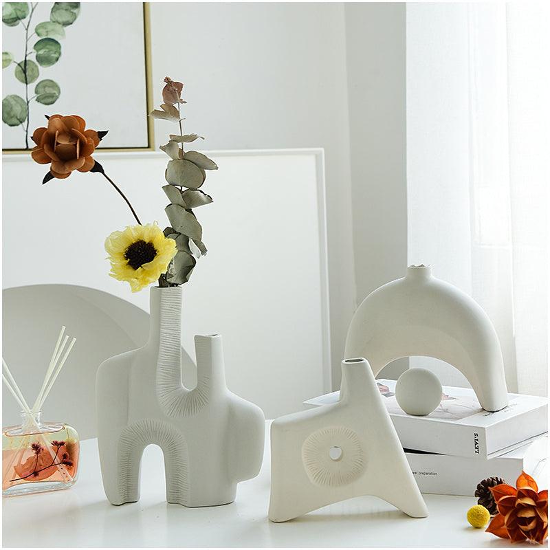 Light Luxury Art Style Ceramic Vase Ornaments - Pacisia